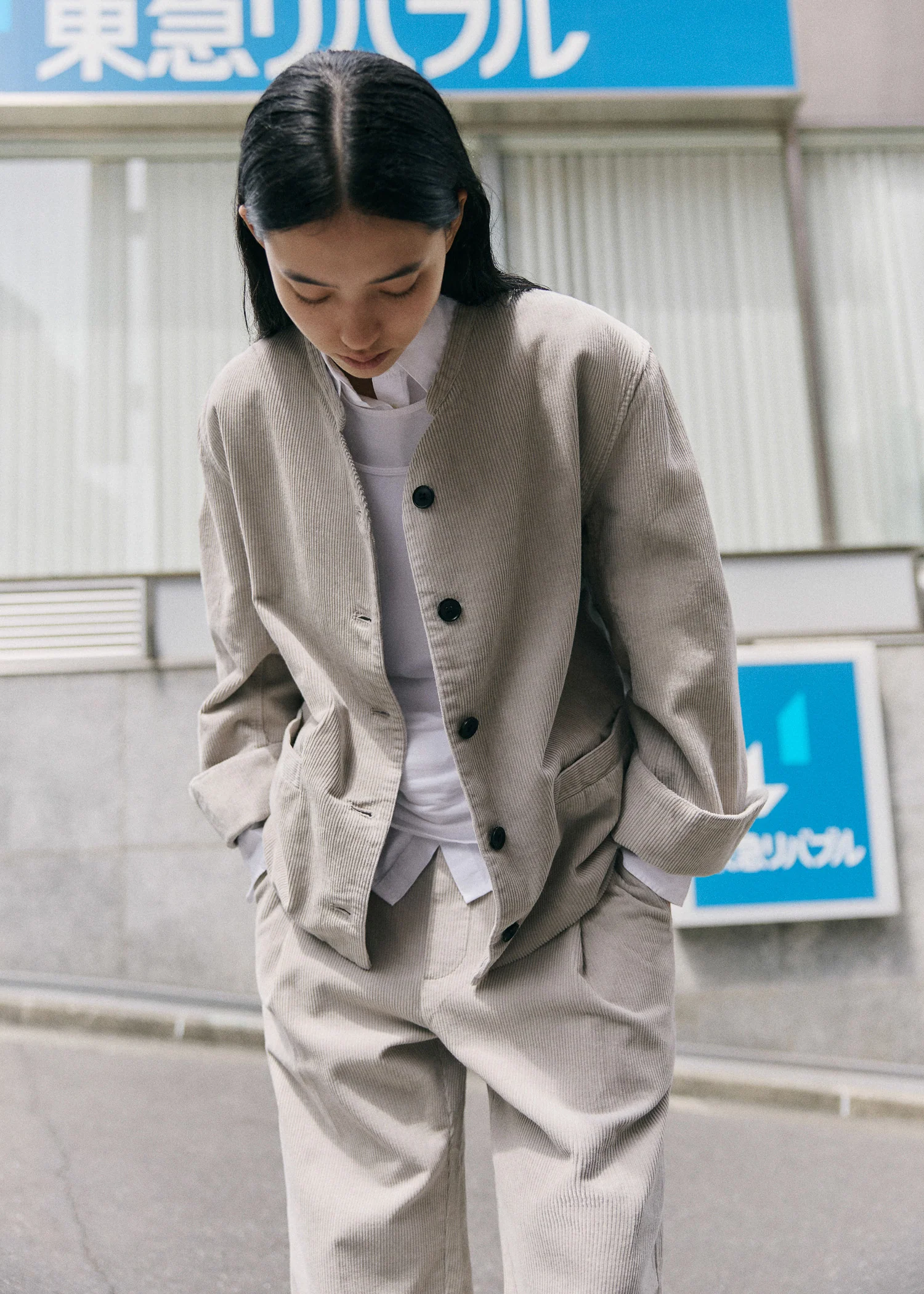 Angela jacket corduroy | Silver - Image 4