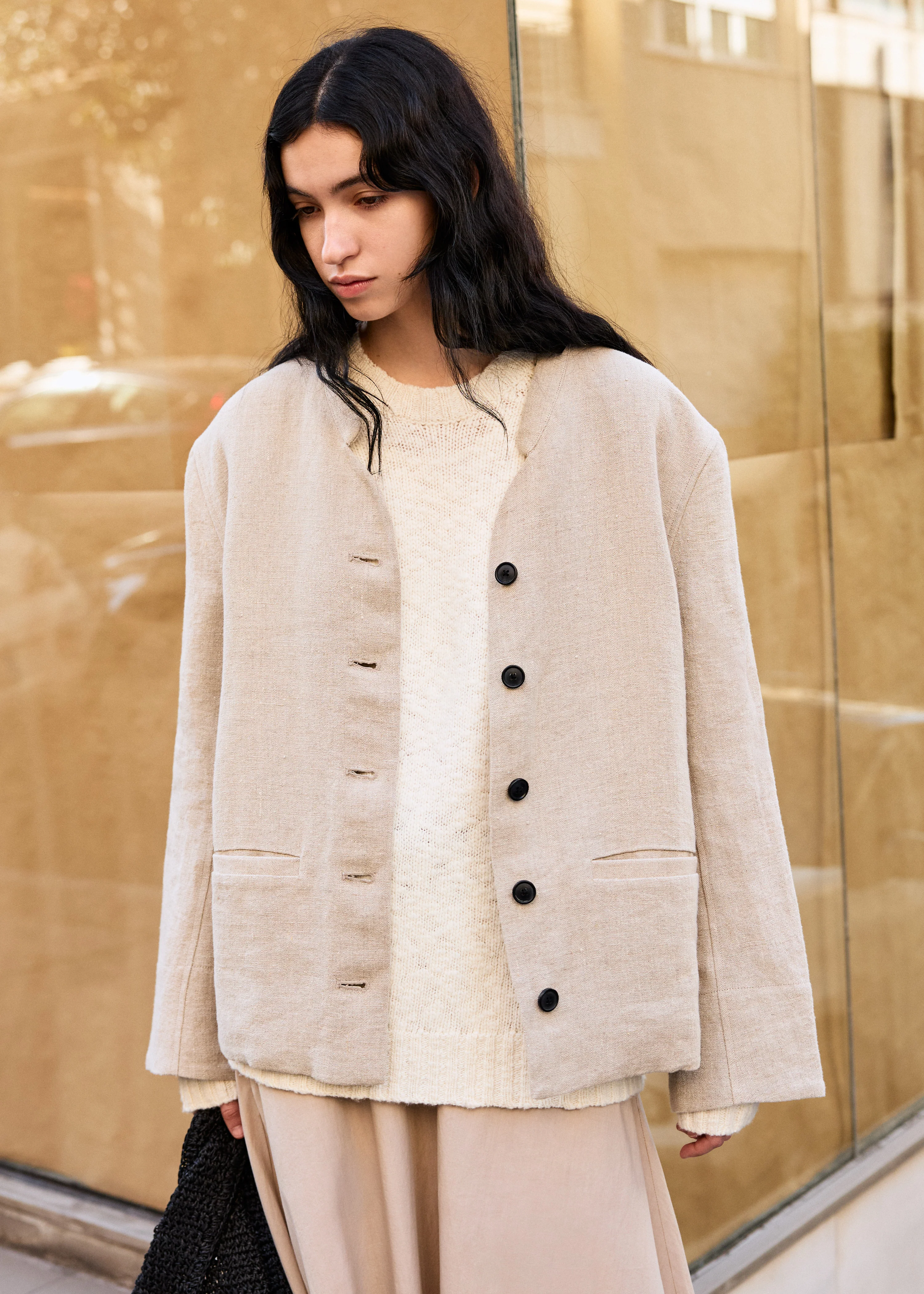 Angela jacket heavy linen | Pure Natural - Image 4