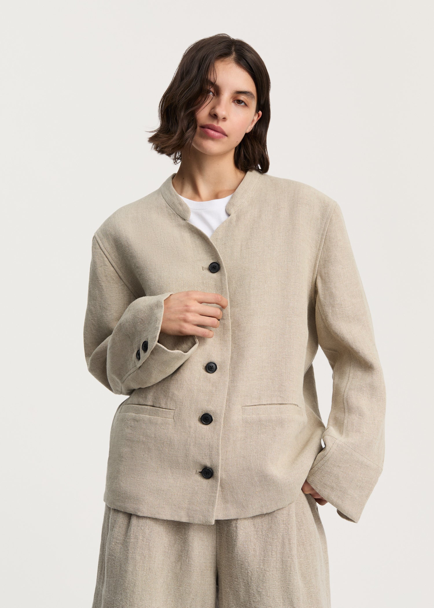 Angela jacket heavy linen | Pure Natural - Image 6