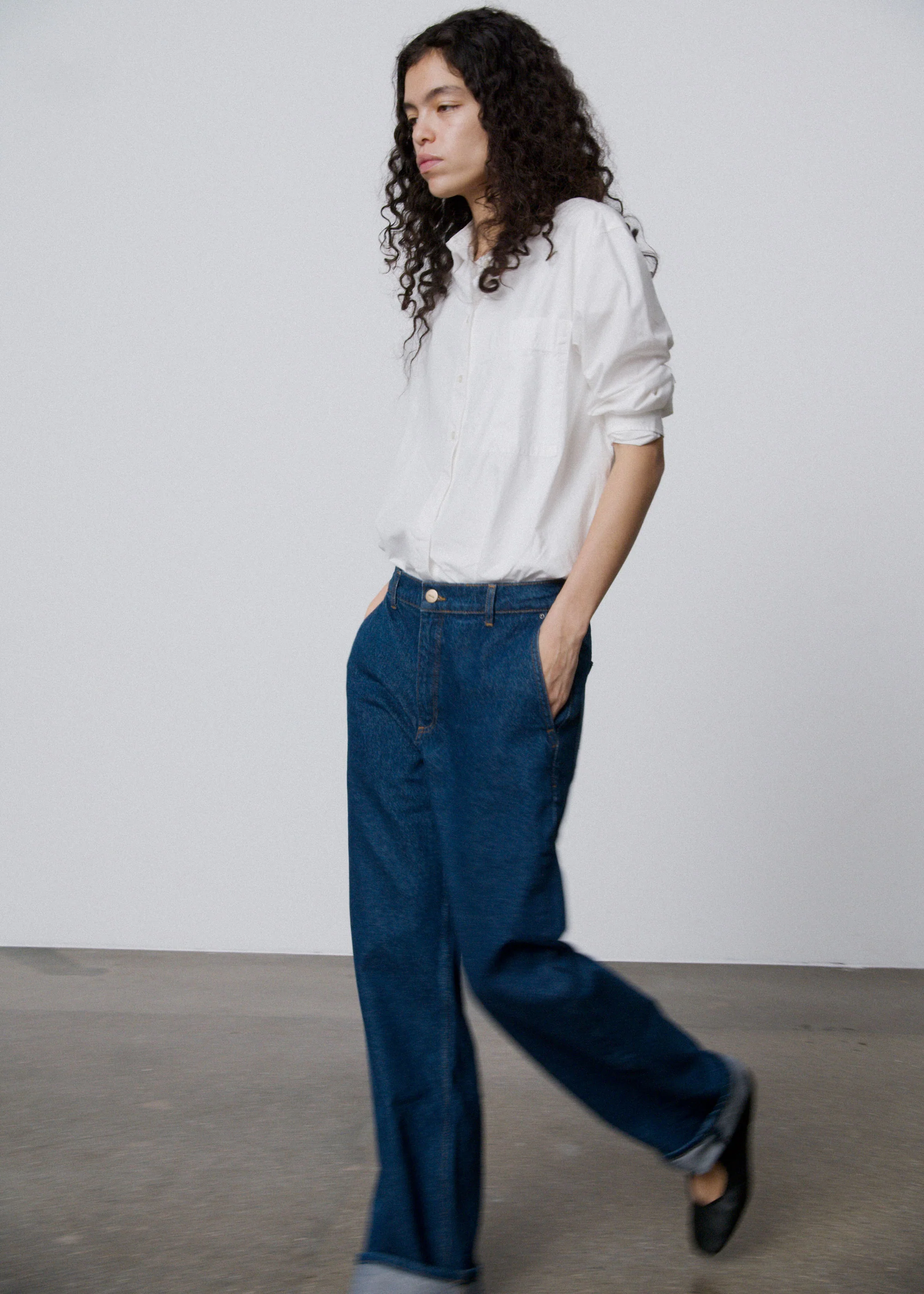 Carlo midwaist wide jeans | Mid Blue - Image 6