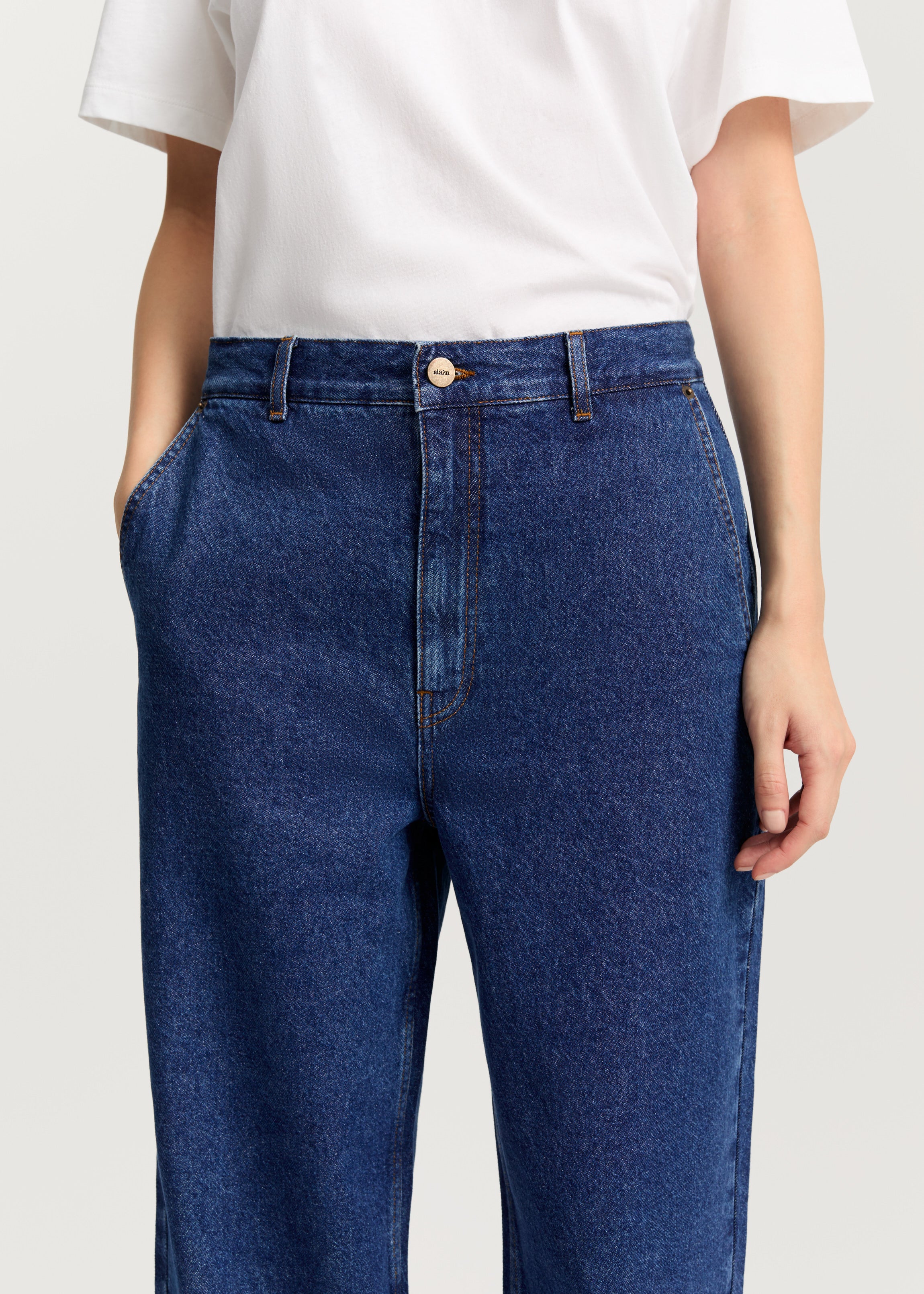 Carlo midwaist wide jeans | Mid Blue - Image 7