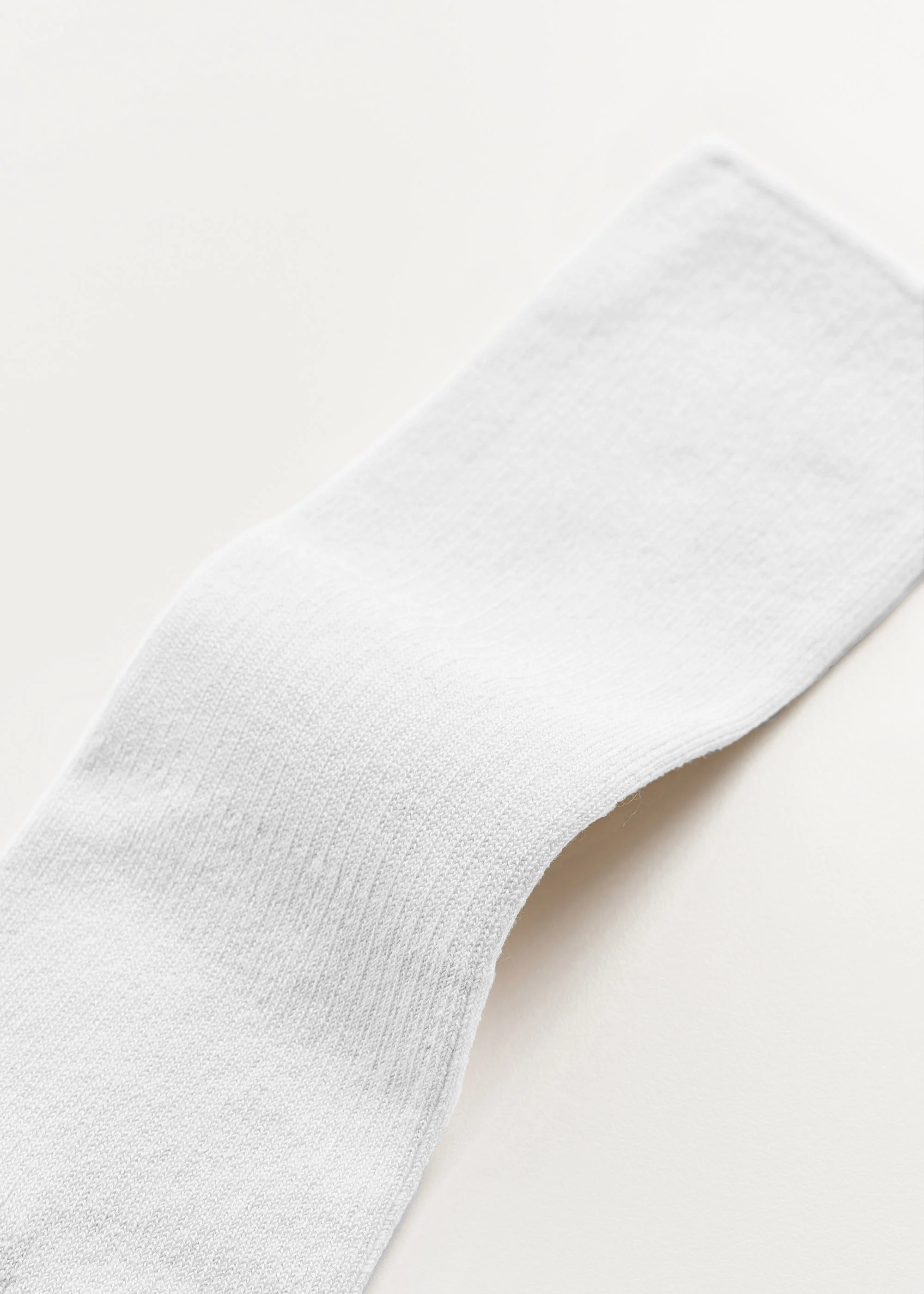 Cotton rib socks | White - Image 3