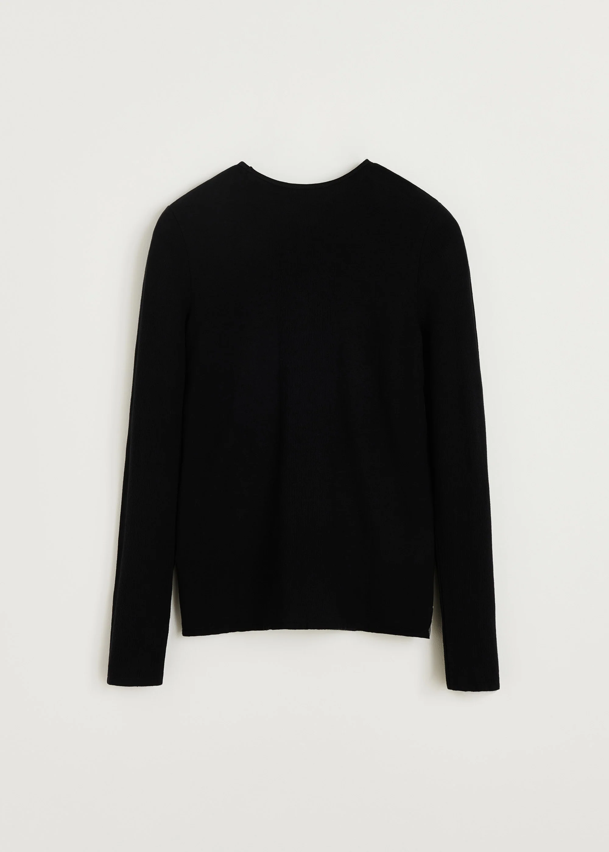 Gentle long sleeve – cotton cashmere blend | Black - Image 3