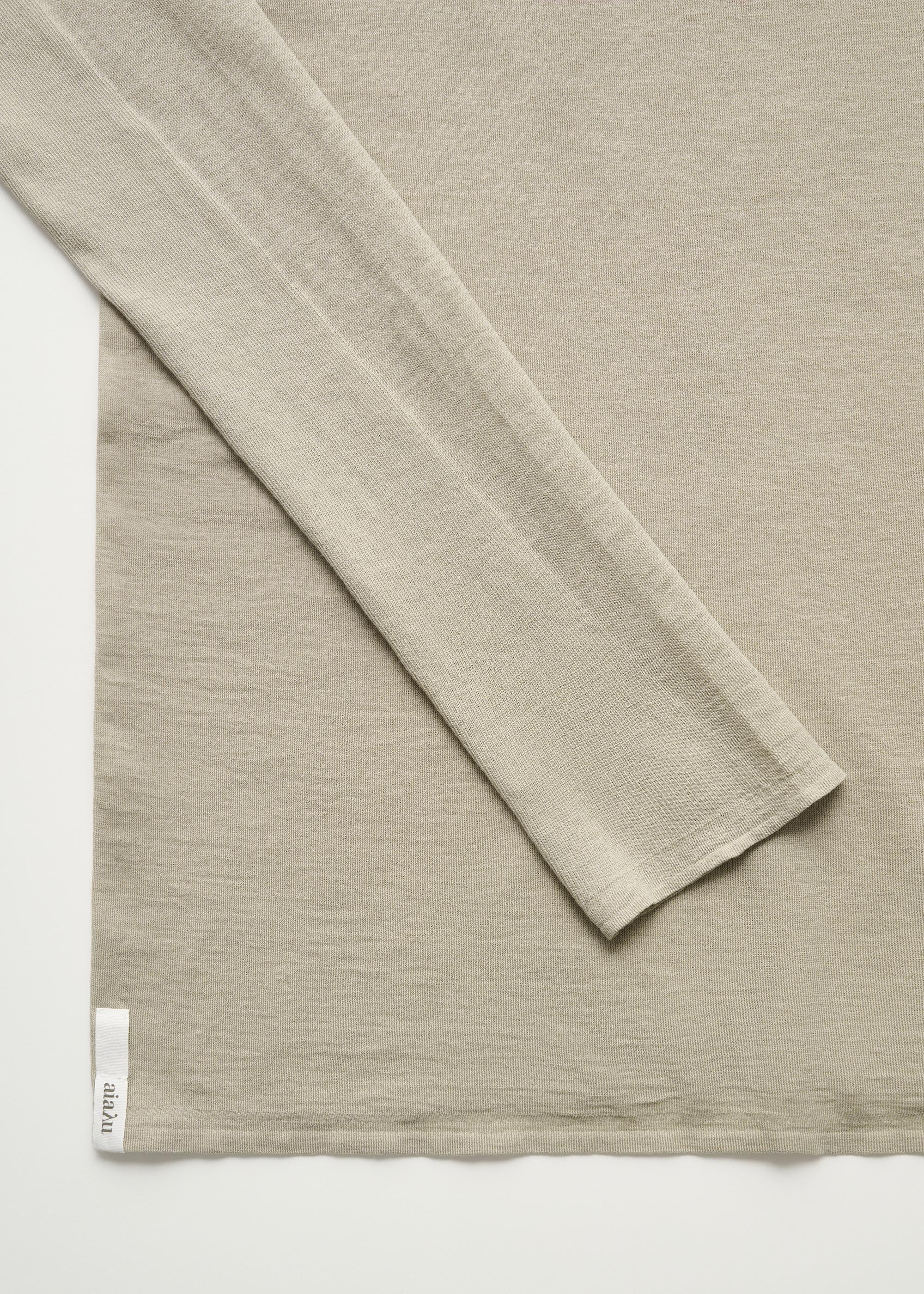 Gentle long sleeve – cotton cashmere blend | Grey - Image 3