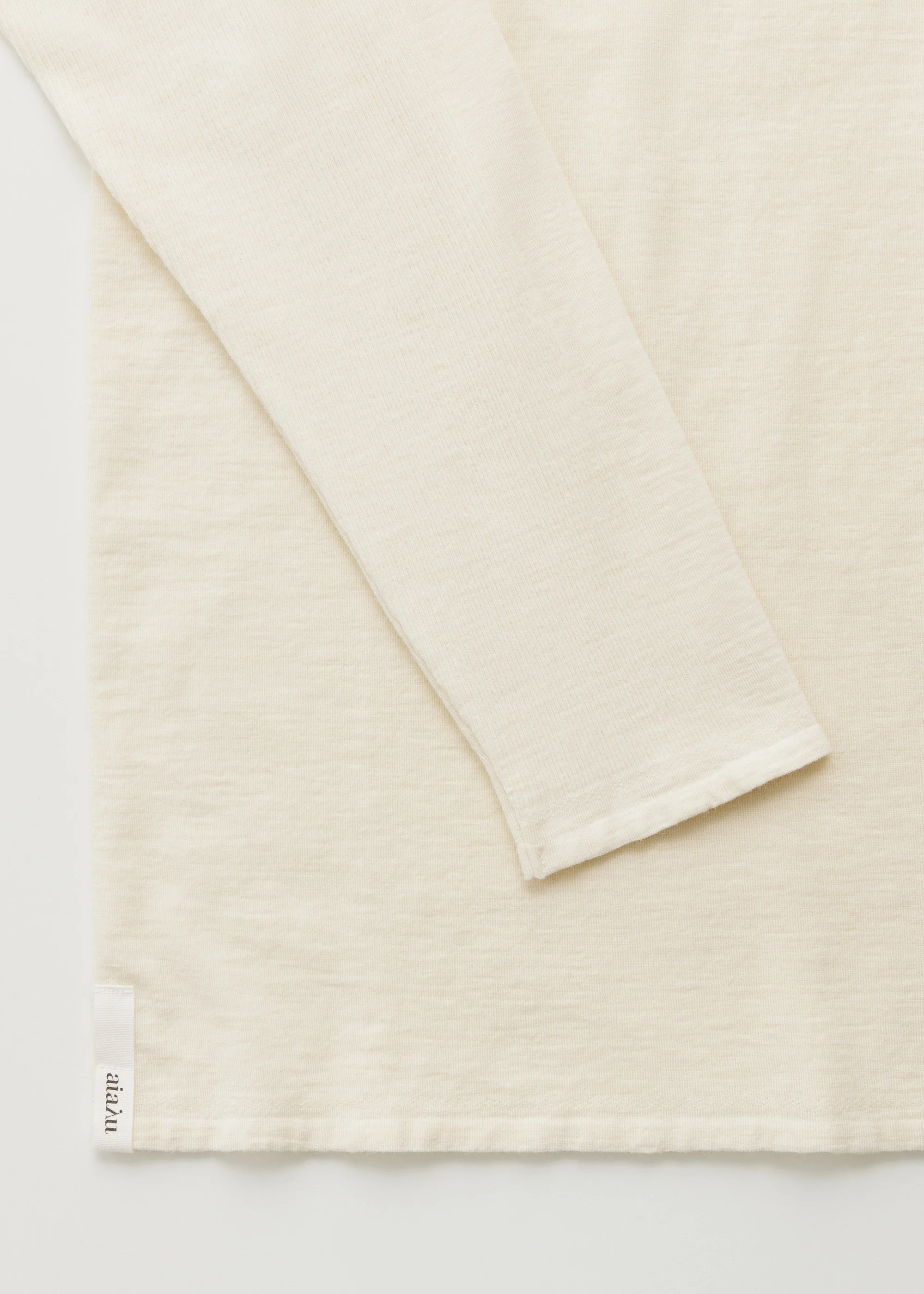 Gentle long sleeve – cotton cashmere blend | Pure Ecru - Image 3