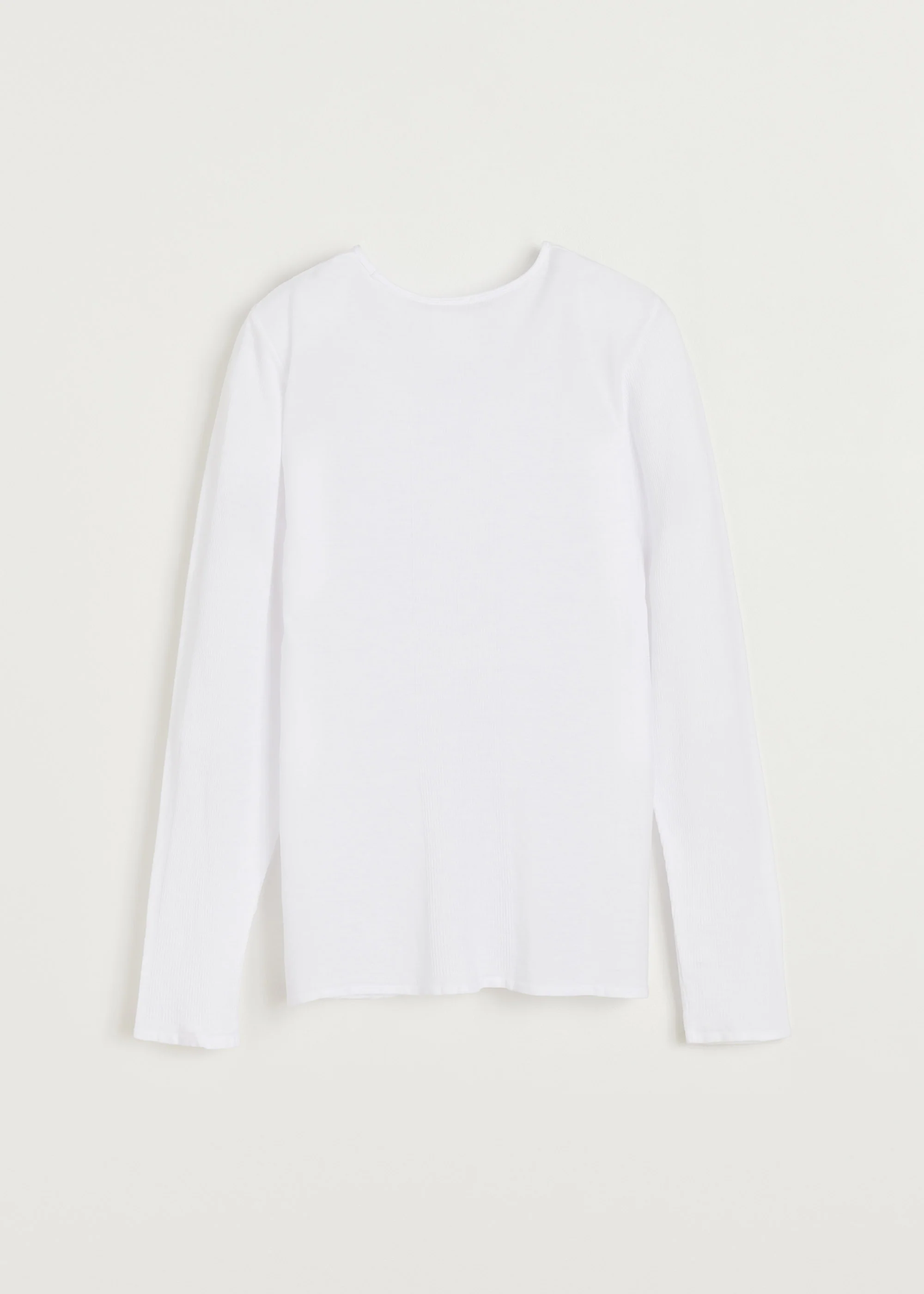 Gentle long sleeve – cotton cashmere blend | White - Image 3