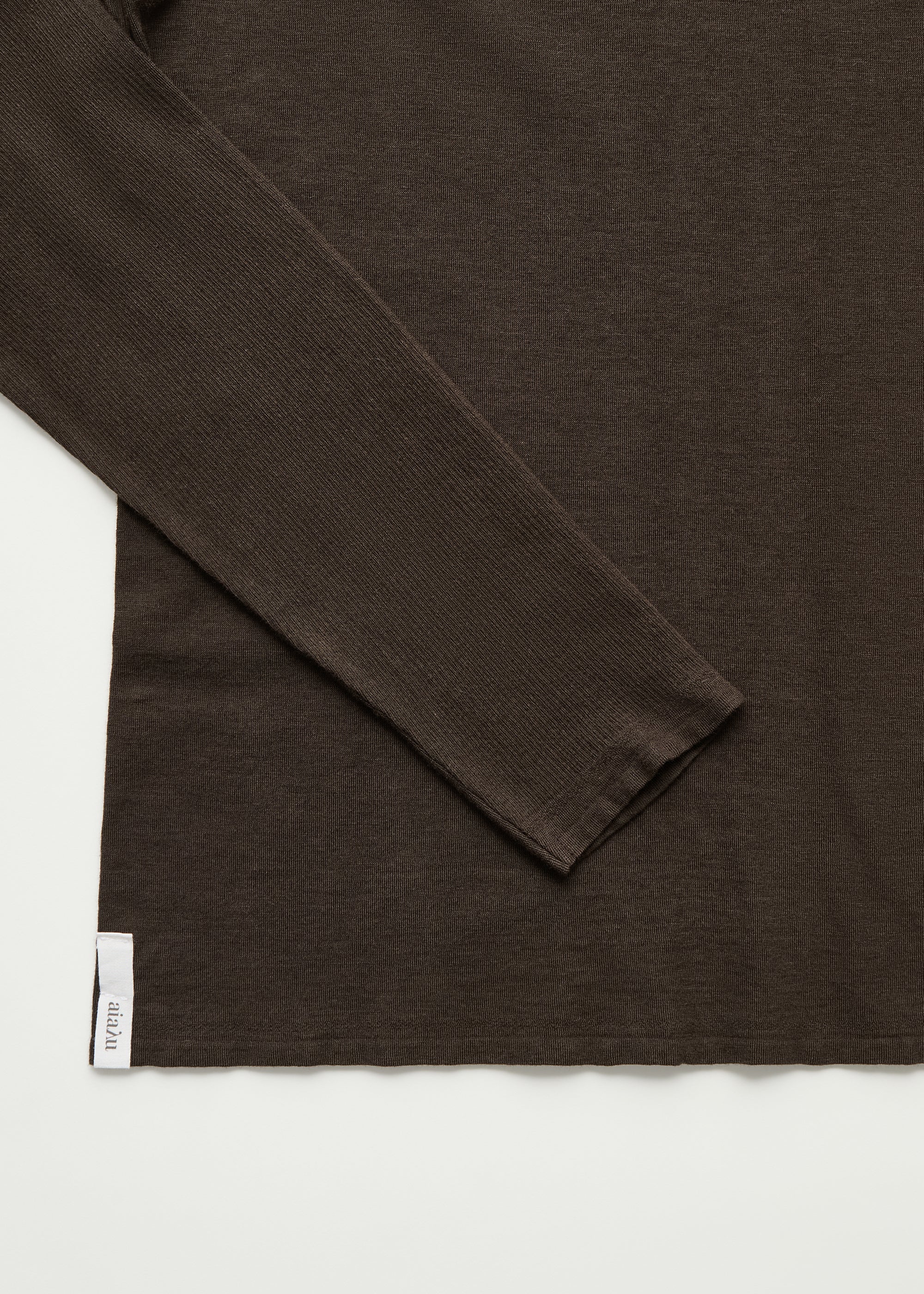 Gentle turtleneck – cotton cashmere blend | Dark Brown - Image 3