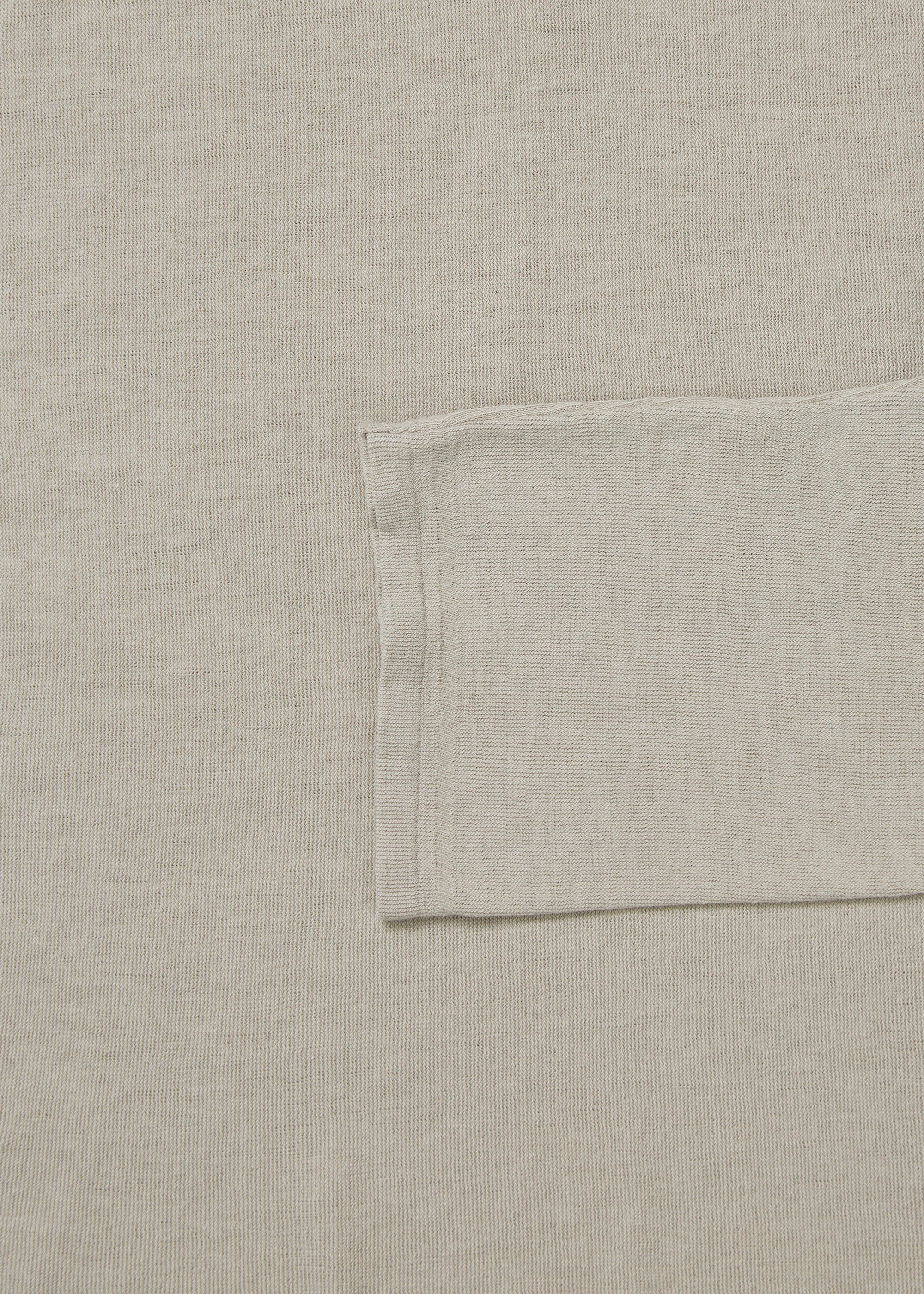 Gentle turtleneck – cotton cashmere blend | Grey - Image 3