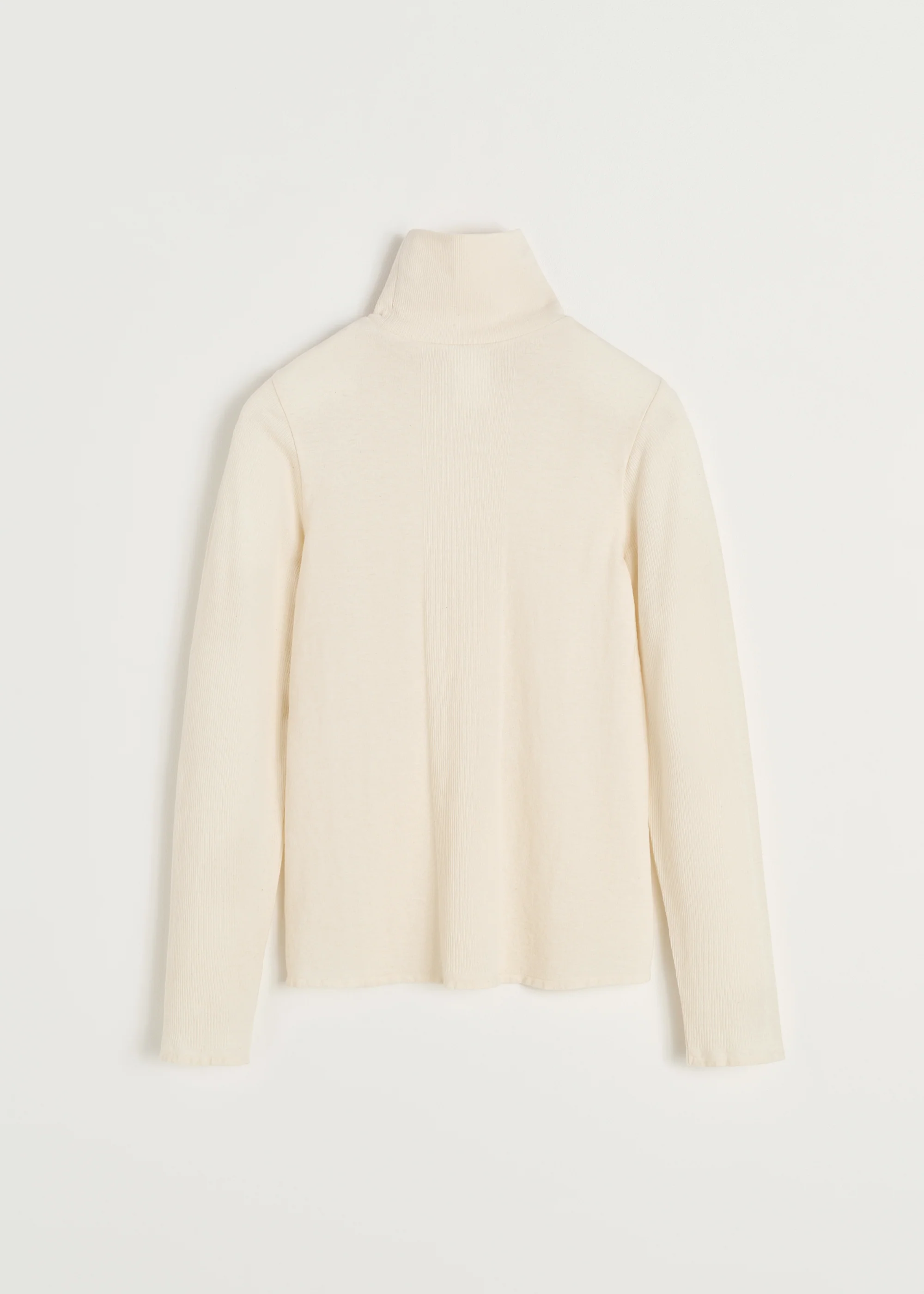 Gentle turtleneck – cotton cashmere blend | Pure Ecru - Image 3