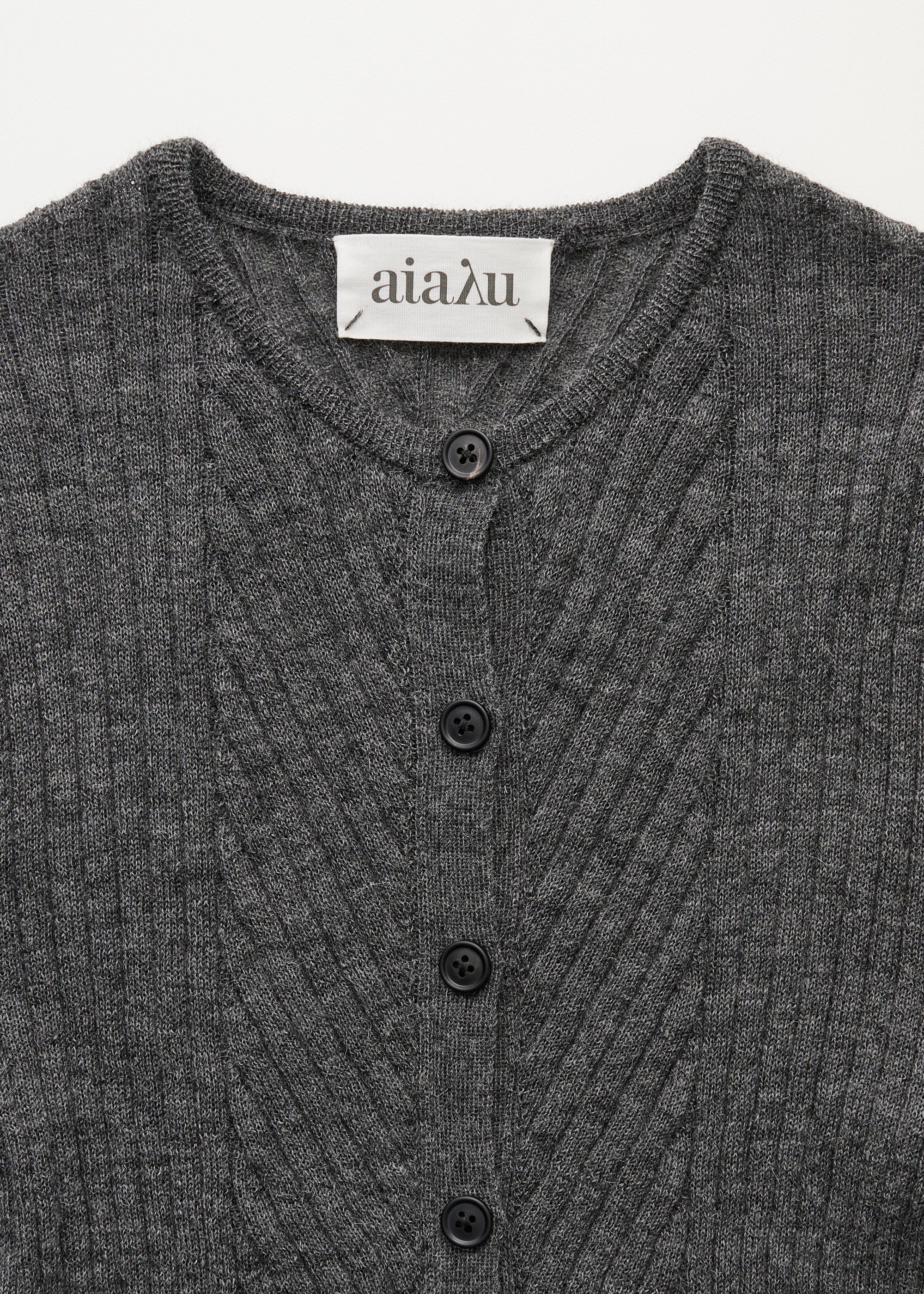 Hira cardigan – pure llama | Mix Stormy - Image 3