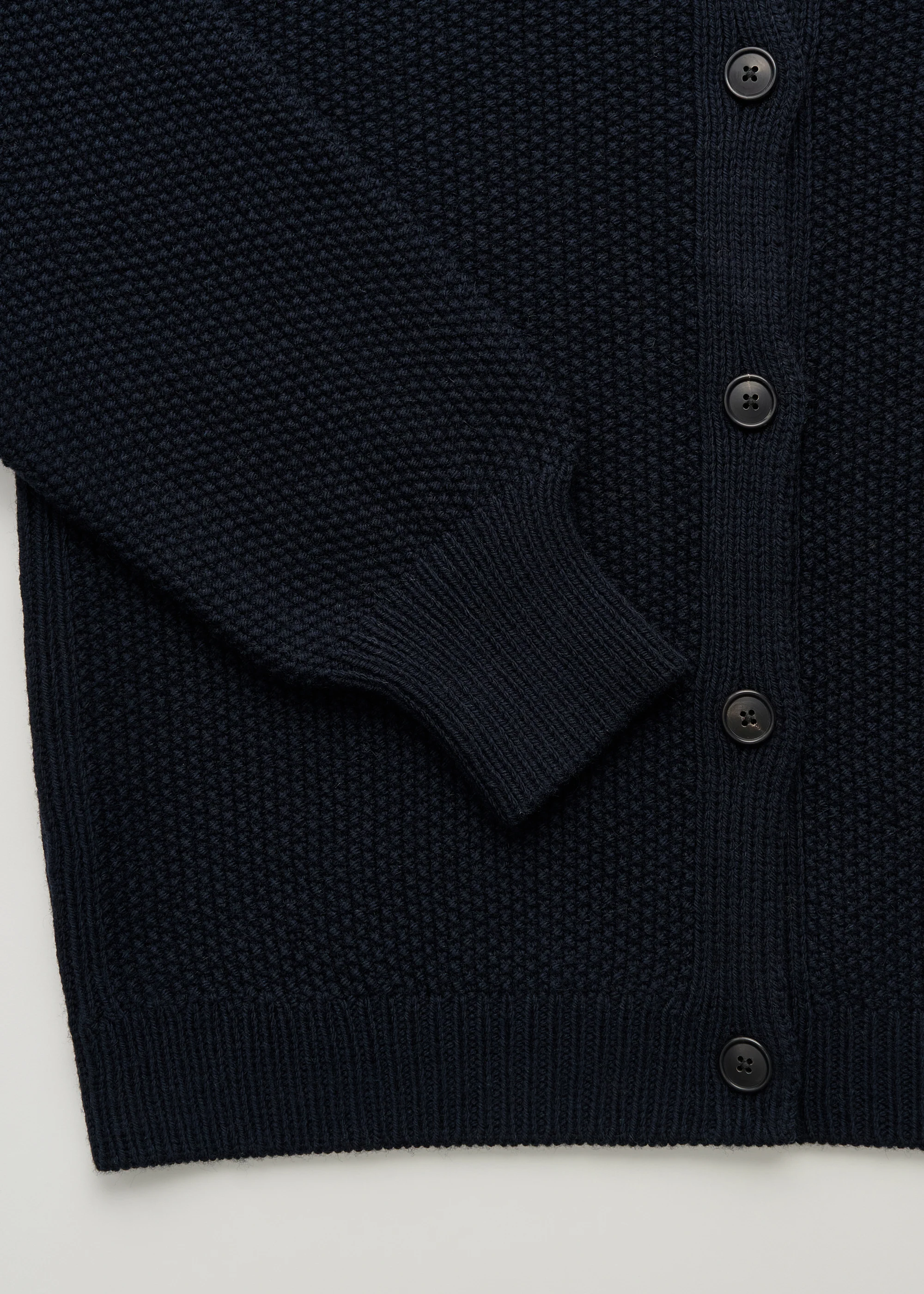 Irena cardigan – highland wool | Black Navy - Image 3