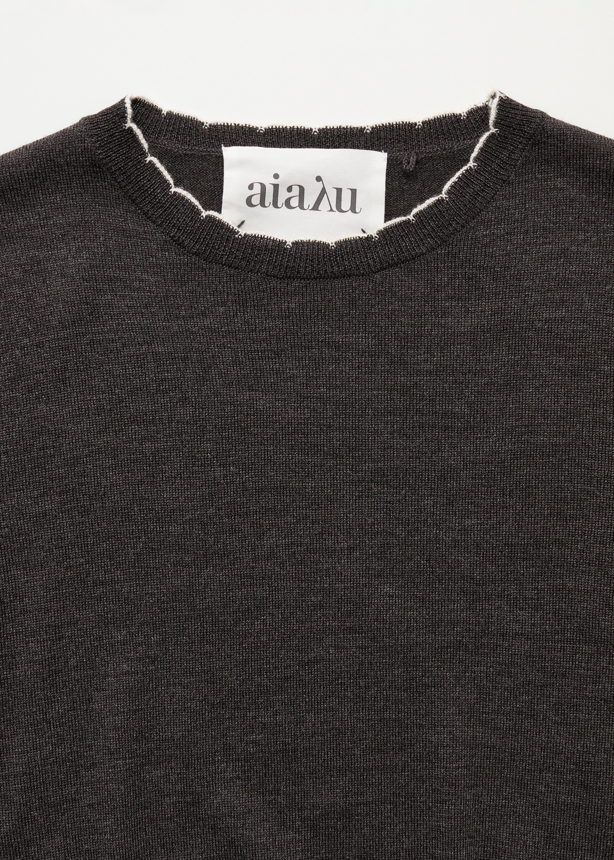 Isha sweater – pure merino wool | Dark Brown Melange - Image 4