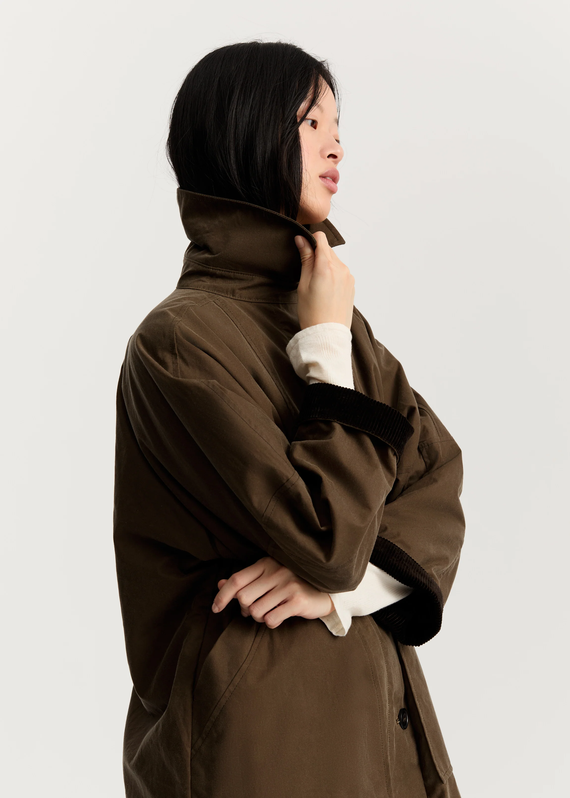 Jay coat – oilskin | Bark - Image 6