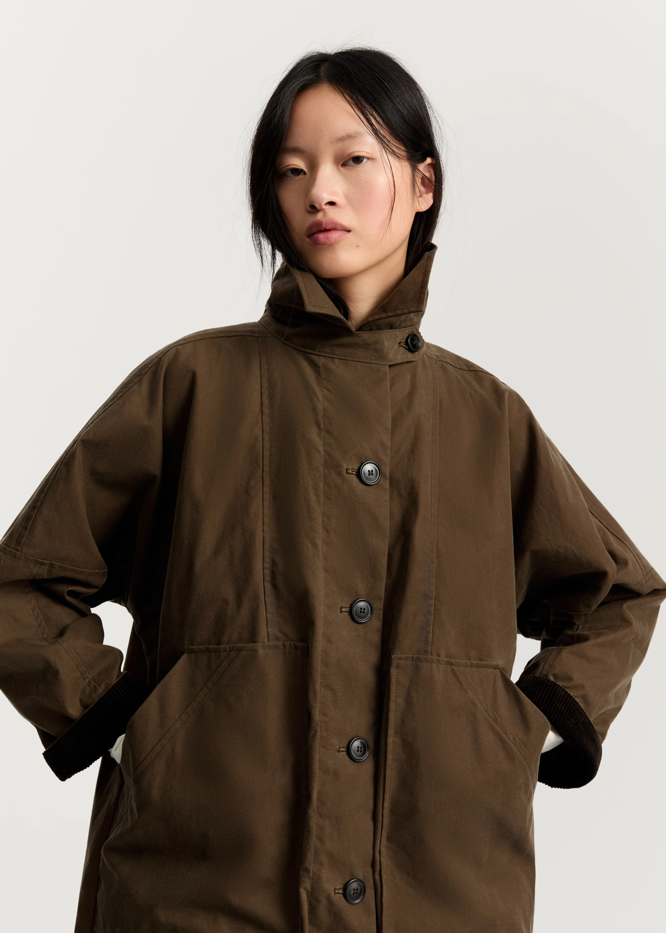 Jay coat – oilskin | Bark - Image 8