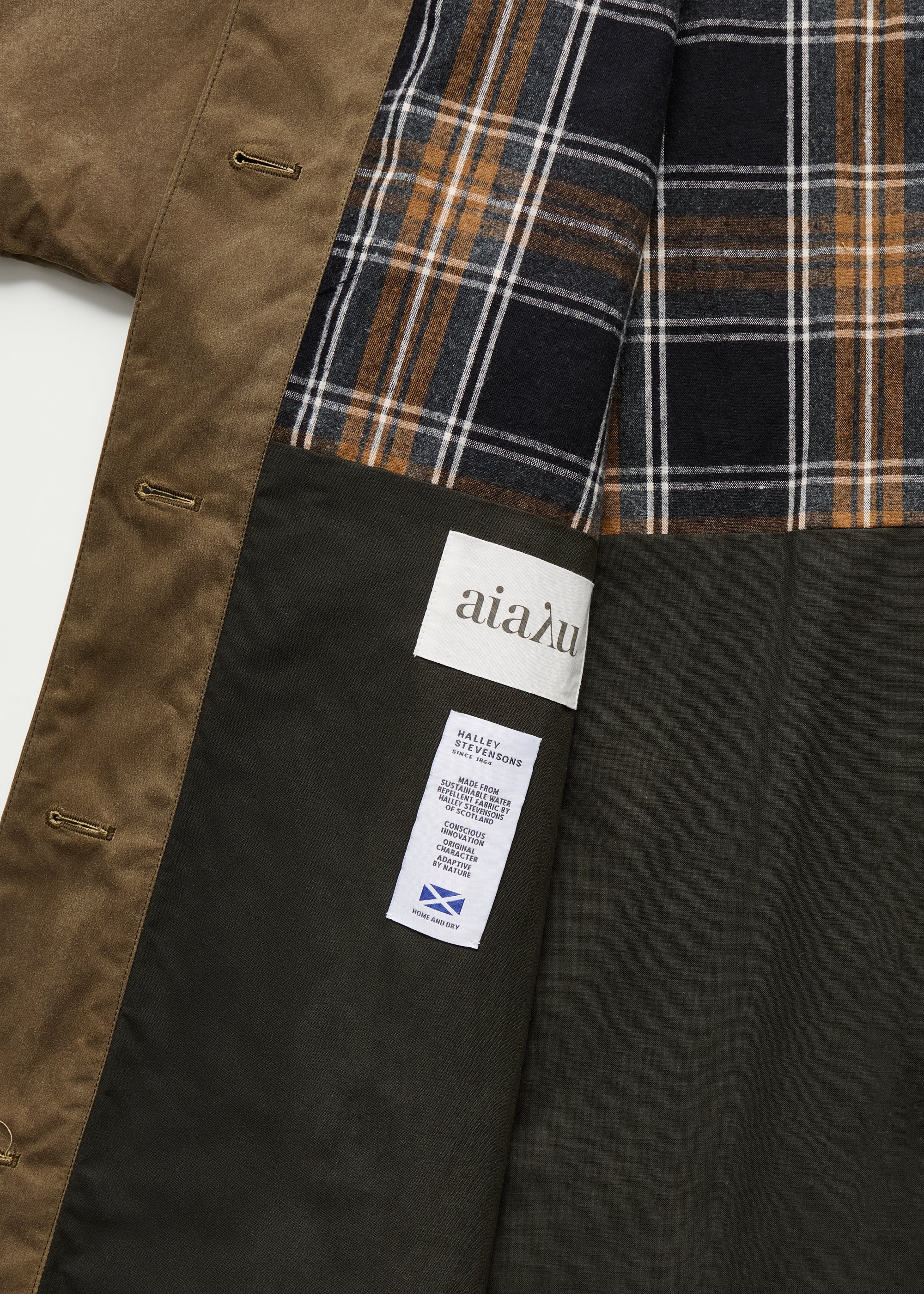 Jay coat – oilskin | Bark - Image 9