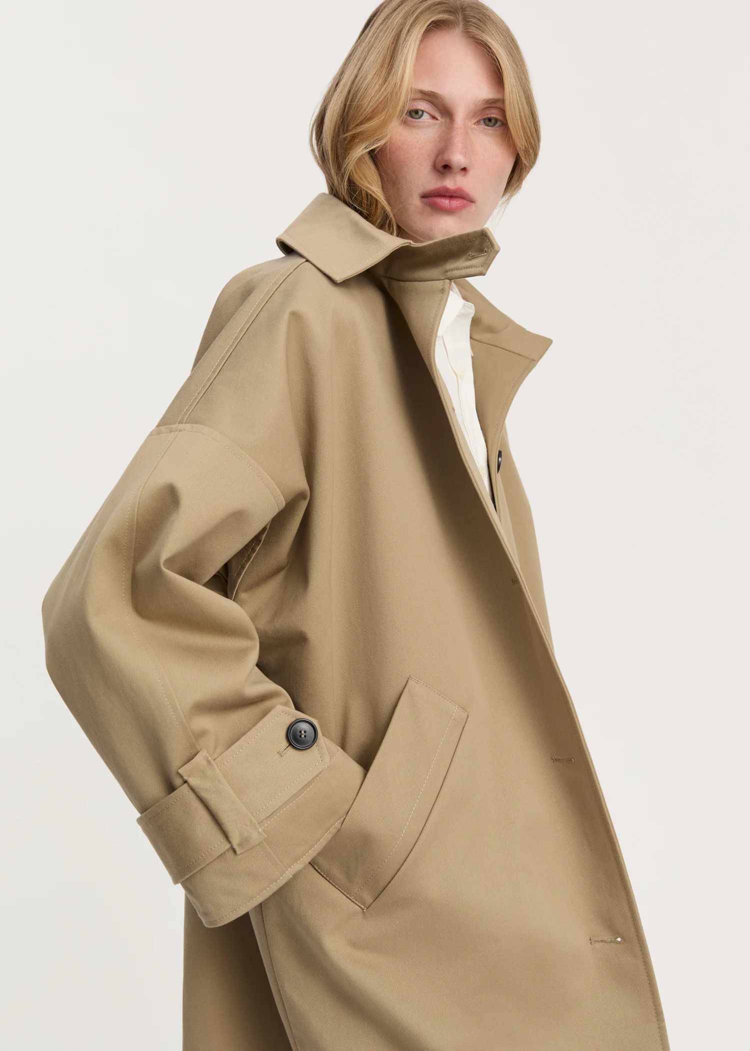 Jo coat twill | Classic Khaki - Image 7