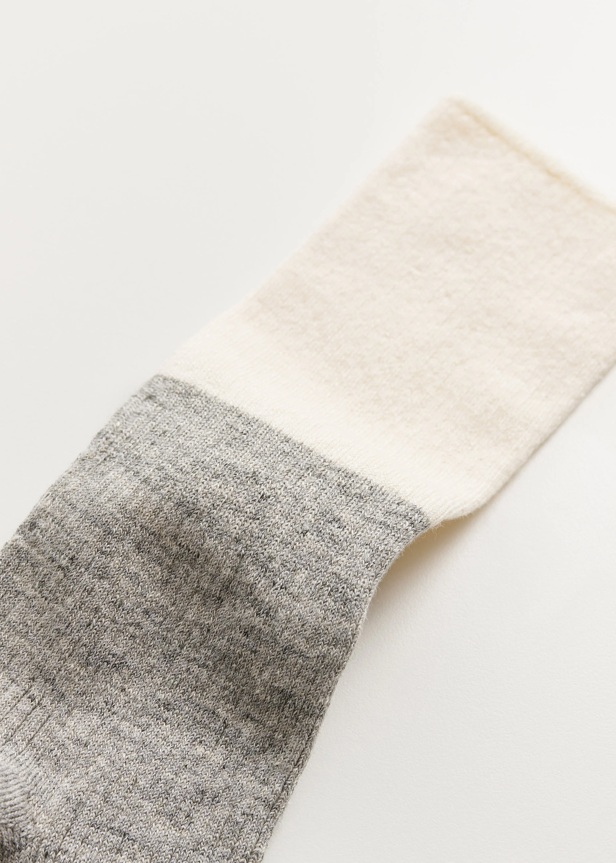 Linen rib socks  | Mix Grey Melange - Image 3
