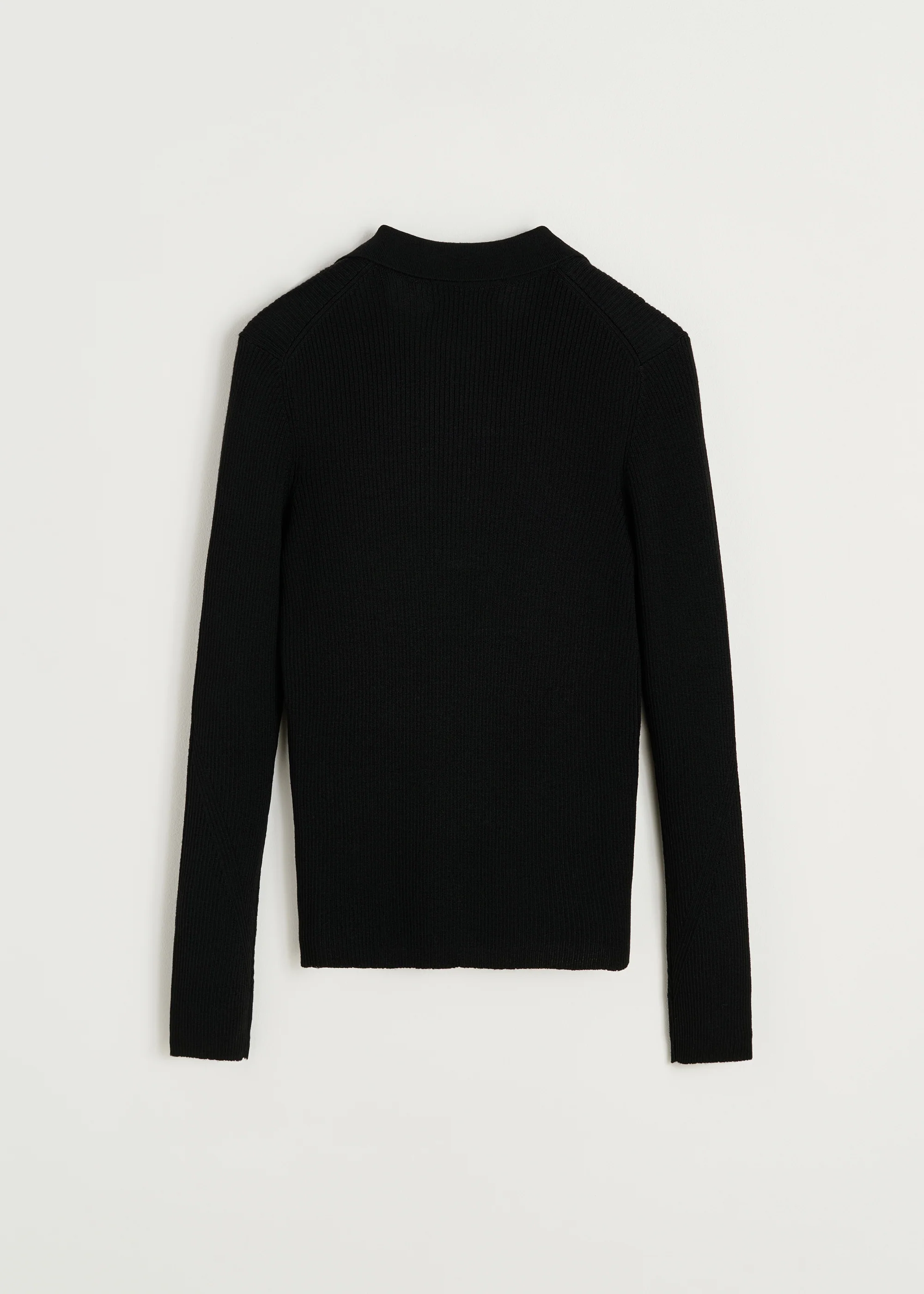 Noa polo blouse – pure merino wool | Black - Image 3