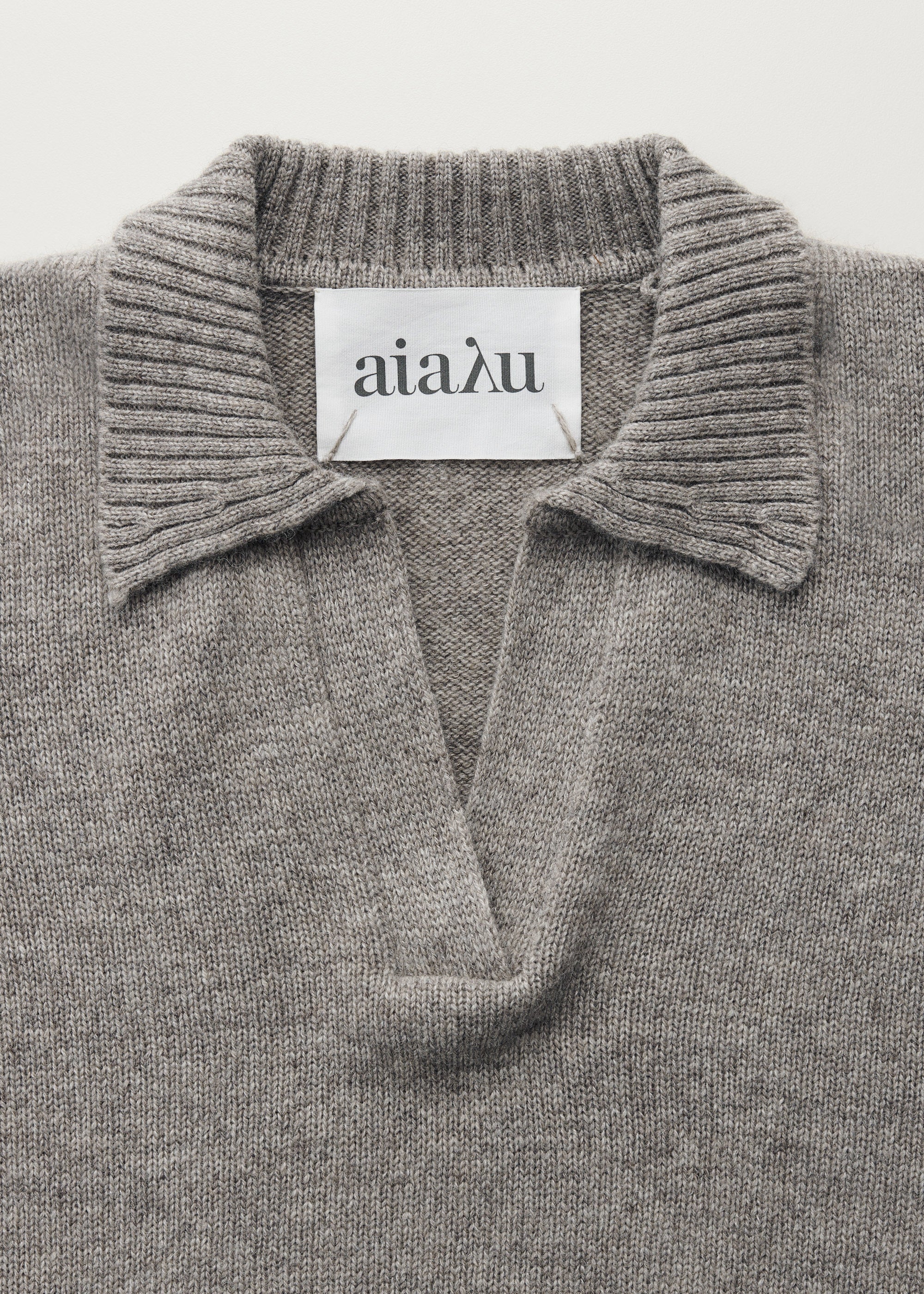 Optica polo sweater – pure yak | Pure Soil - Image 5