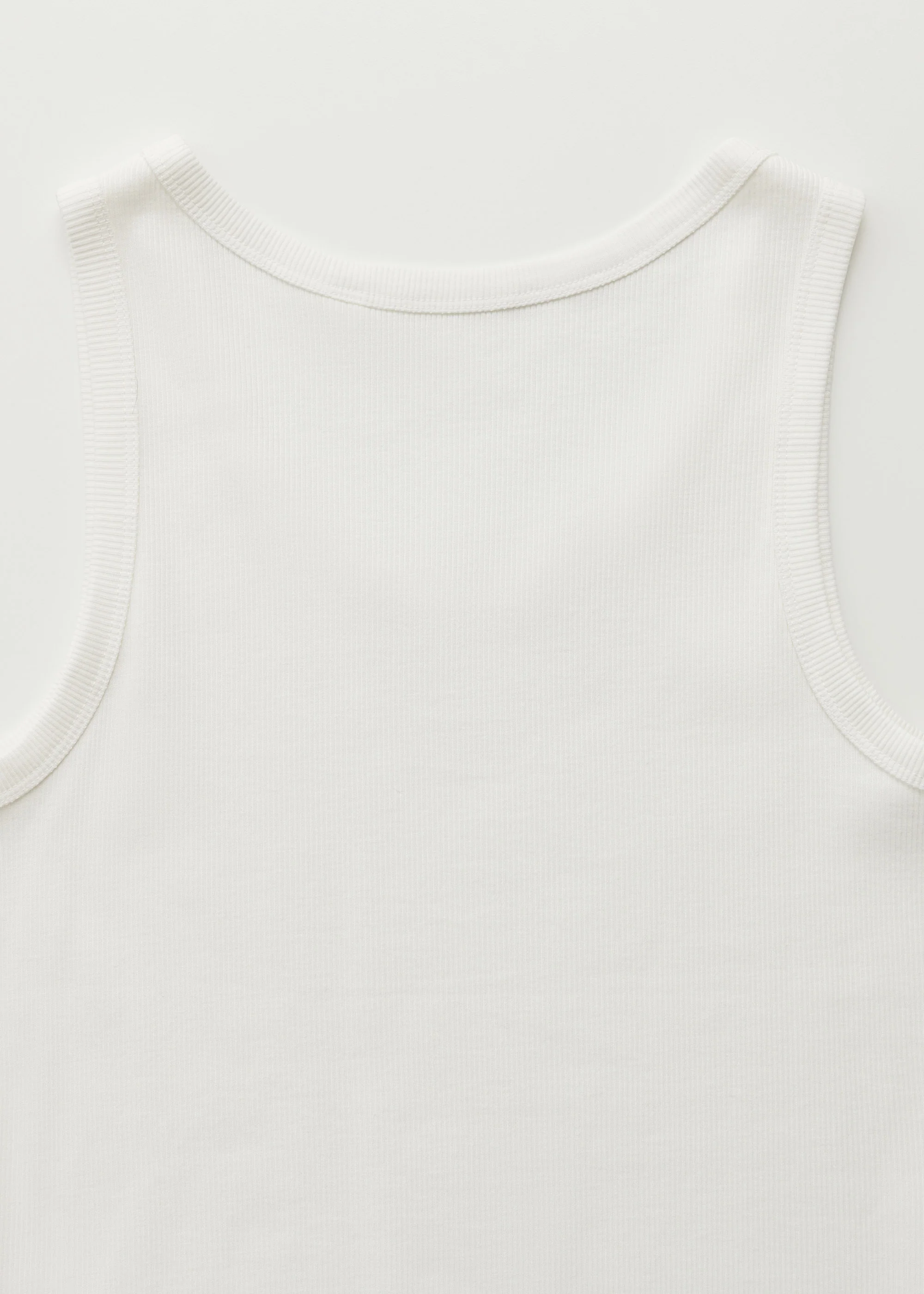 Rib tank top | Off White - Image 3