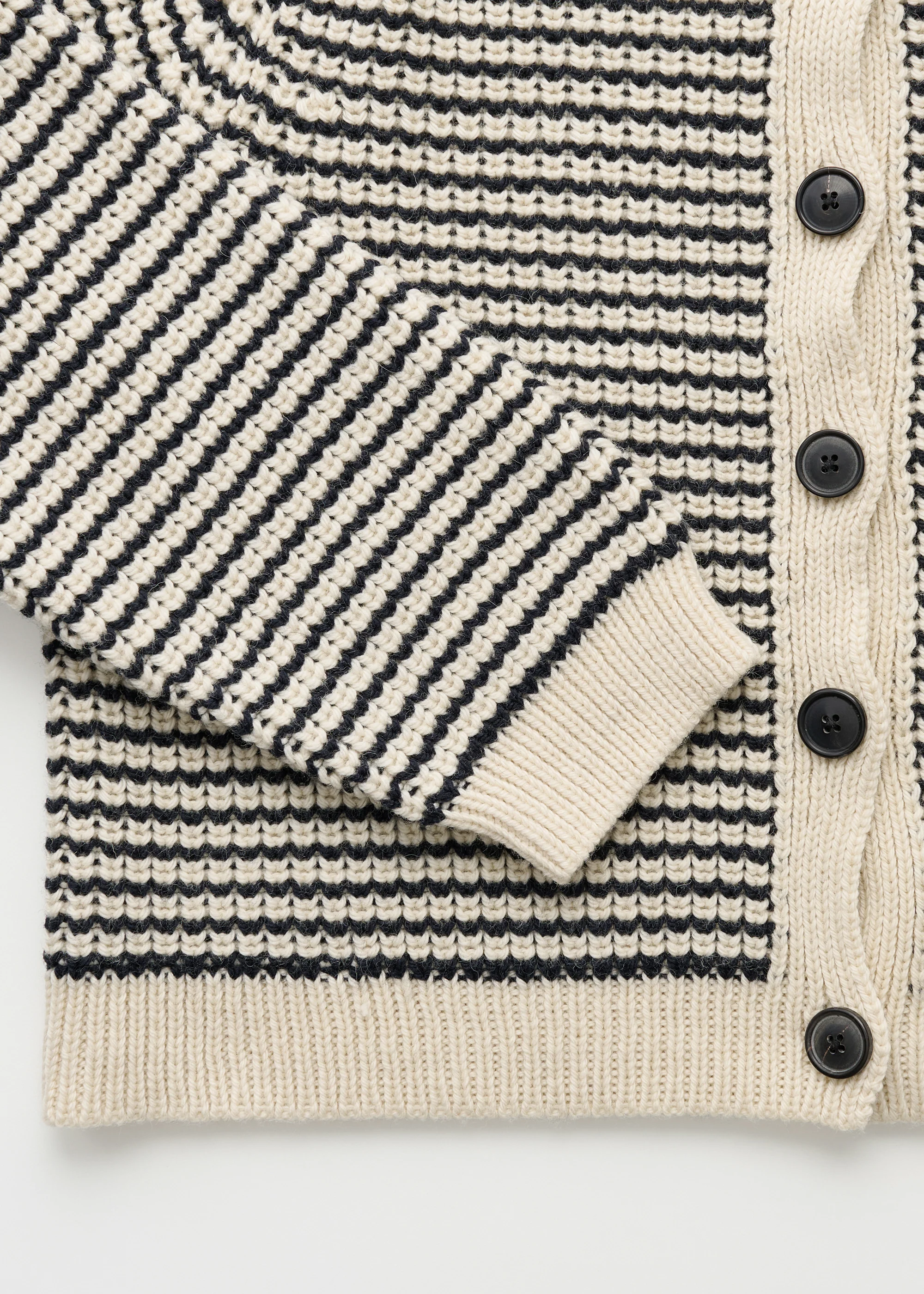 Shiva cardigan – highland wool | Mix Black Navy - Image 4